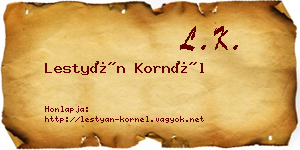 Lestyán Kornél névjegykártya